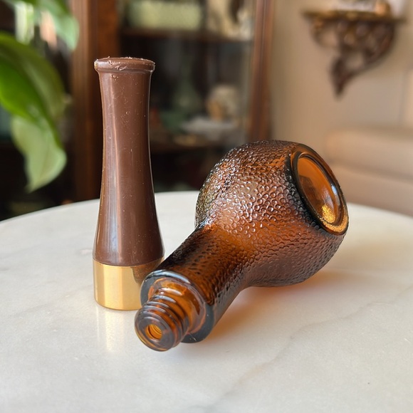 Vintage 1970’s Avon Spicy After Shave Decanter Cologne Brown Glass Bottle - Picture 8 of 9